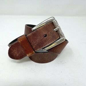 Fossil 1.25" Distressed Brown Leather Belt S